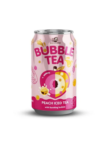 Madam Hong Bubble Tea Peach Iced Tea with Bursting Bubble
